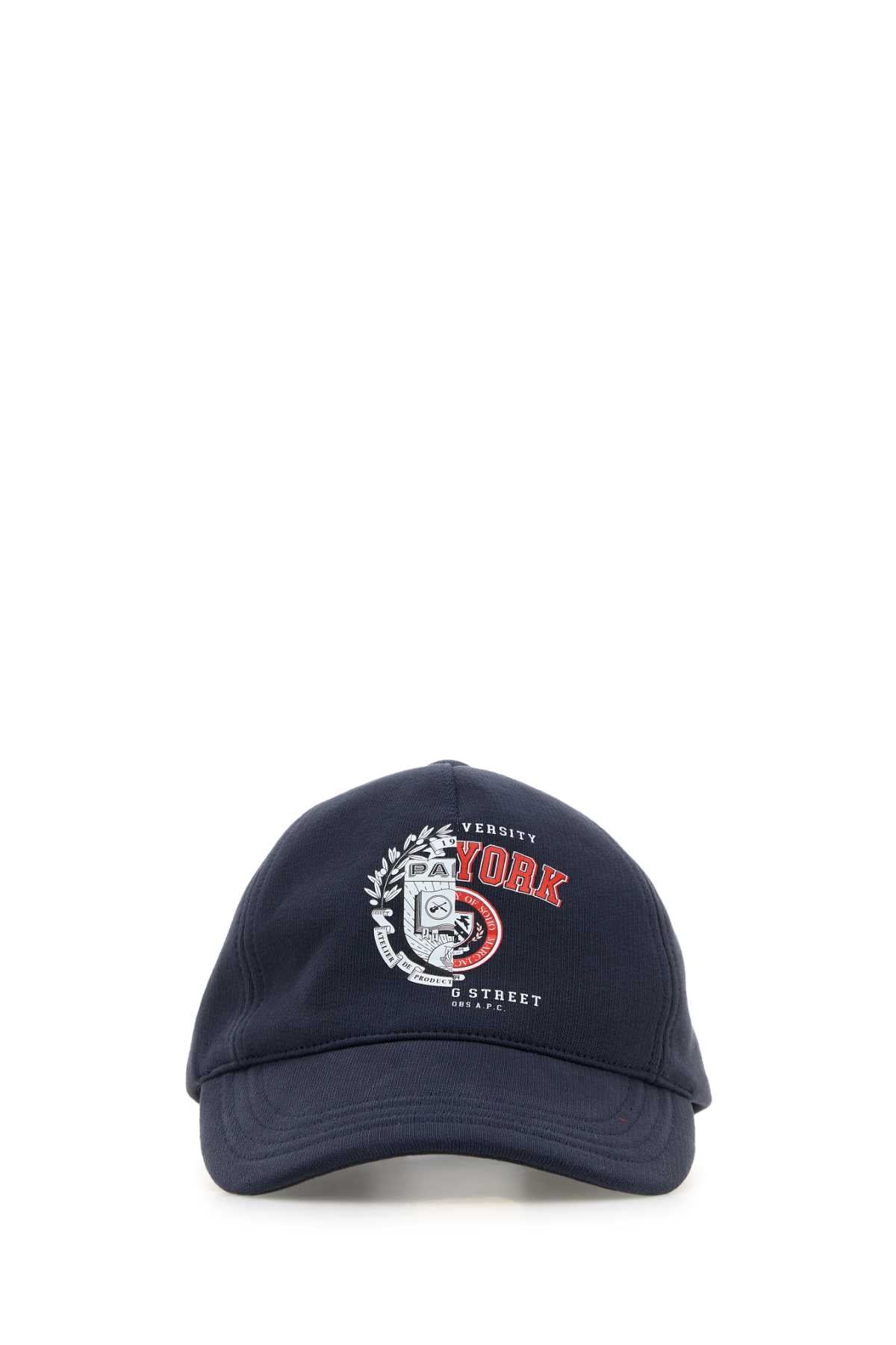 A.p.c. Casquette Logo-Embroidered Cotton Baseball Cap — Navy Exterior: Caps