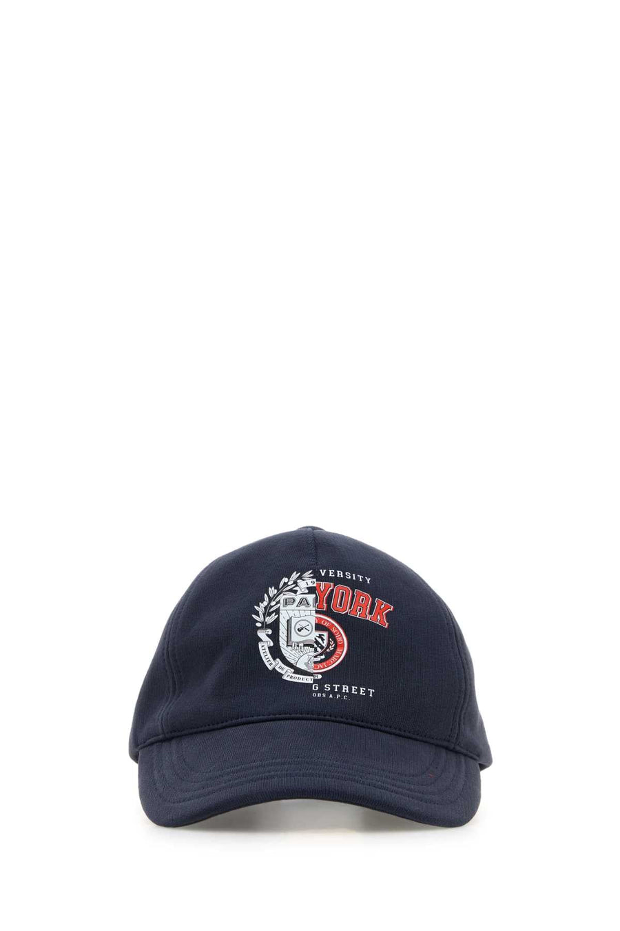 A.p.c. Casquette Logo-Embroidered Cotton Baseball Cap — Navy Exterior: Caps