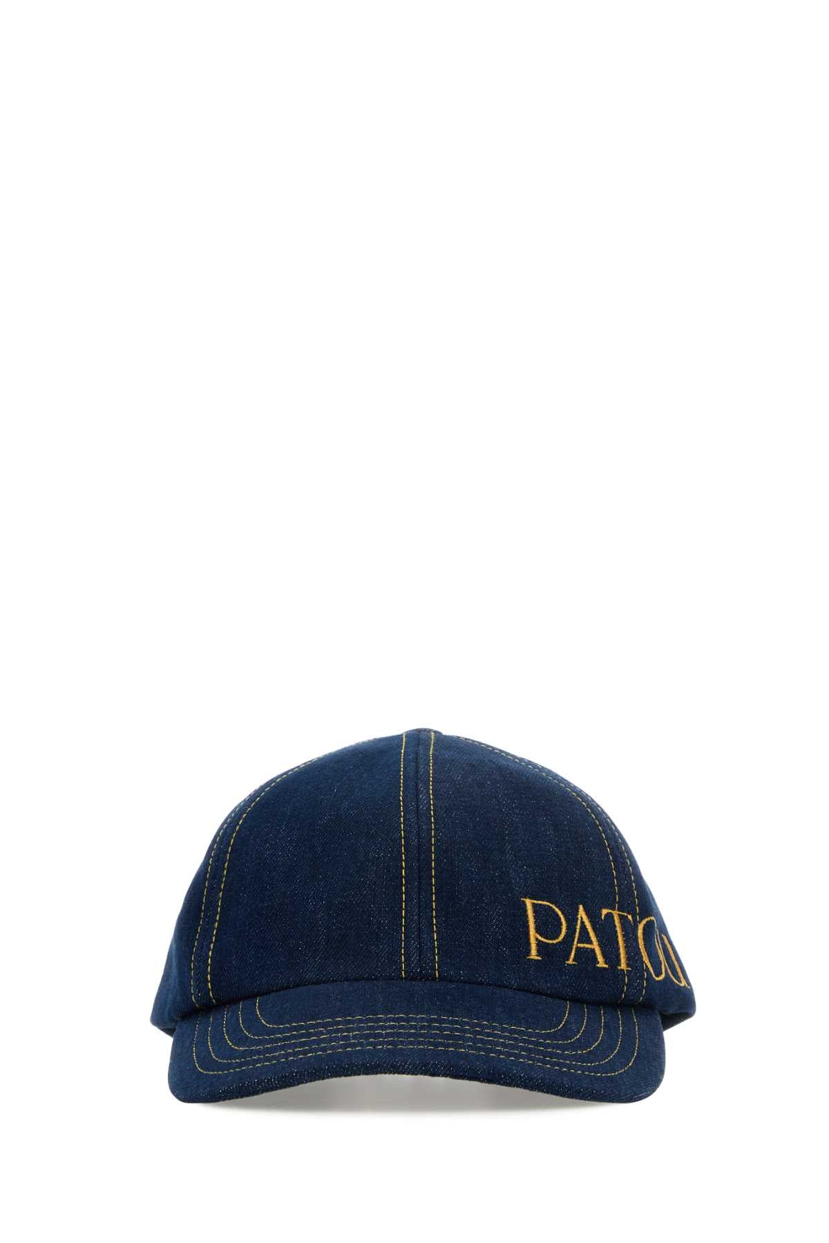 Patou Hat Denim Baseball Cap — Blue Exterior: Cotton Polyester Caps