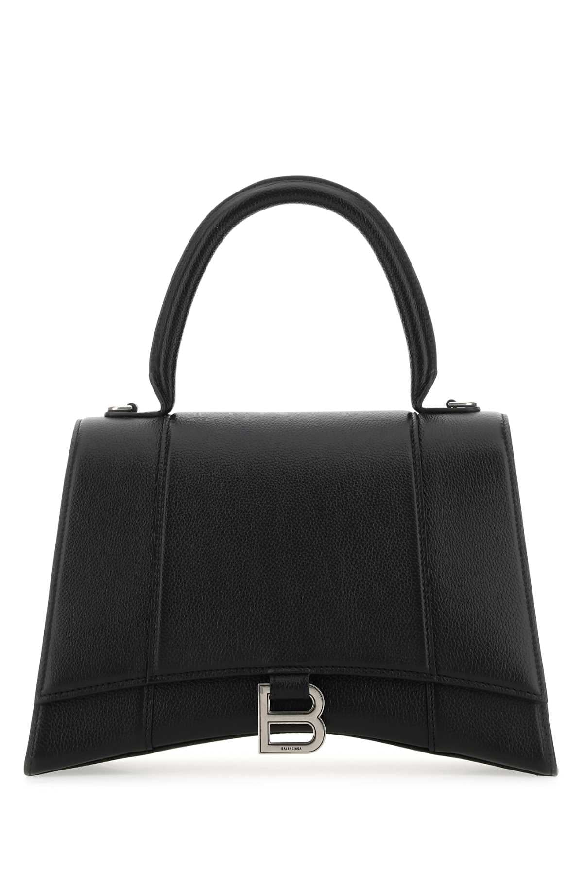 Balenciaga Hourglass Top Handle Bag — Black