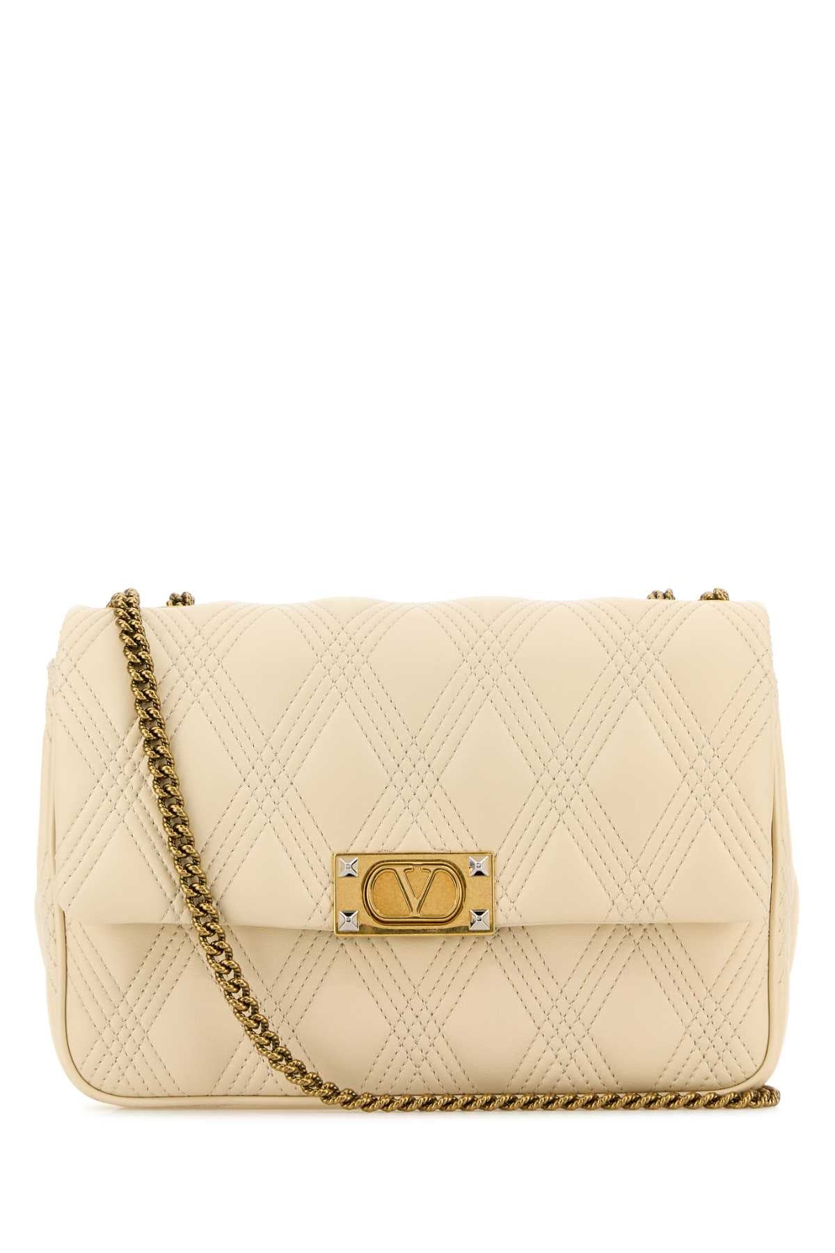 Valentino Garavani Quiltie 67 Shoulder Bag — Beige