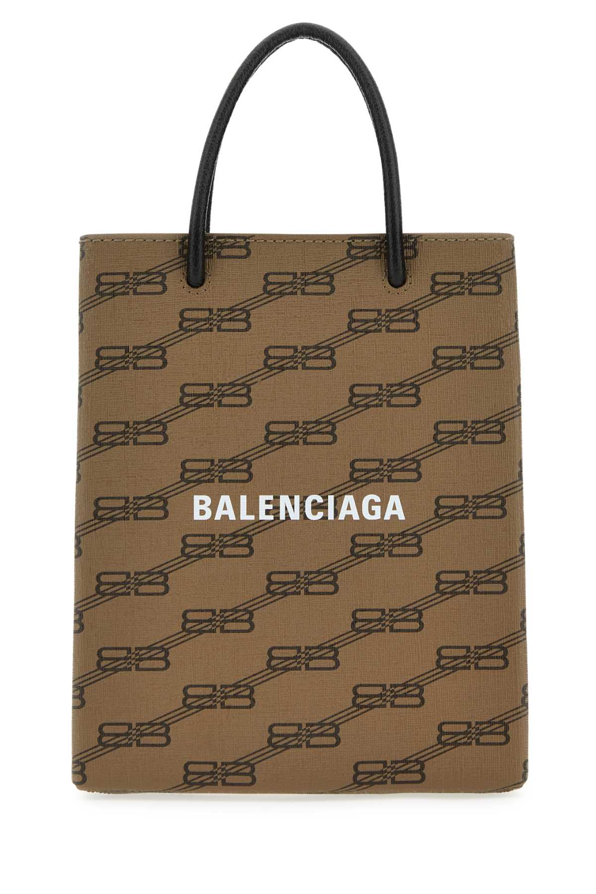 Balenciaga Logo-Jacquard Canvas Tote Bag — Beige