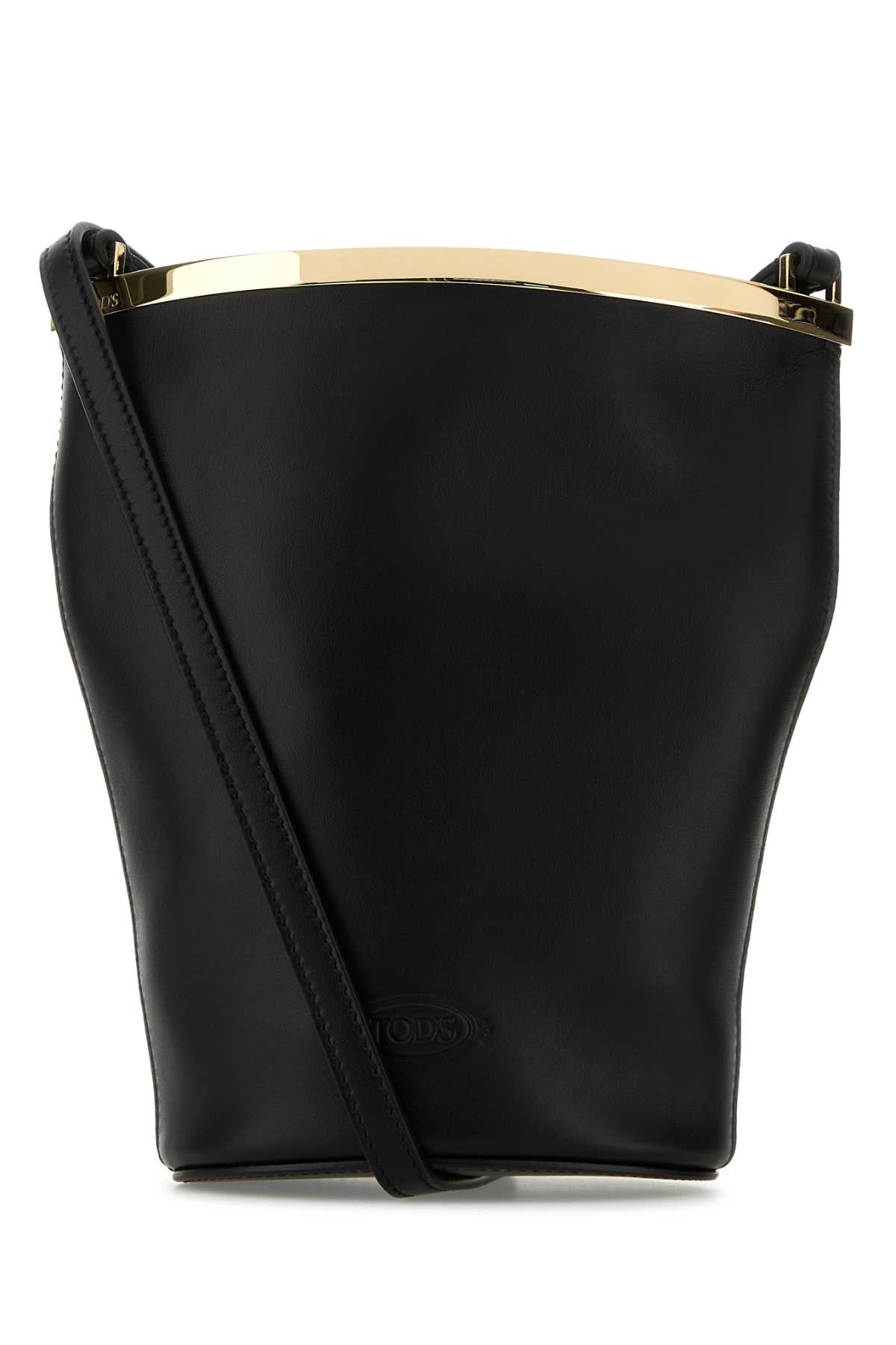Tods Secchiello Bucket Bag — Black 1calfskintgl
