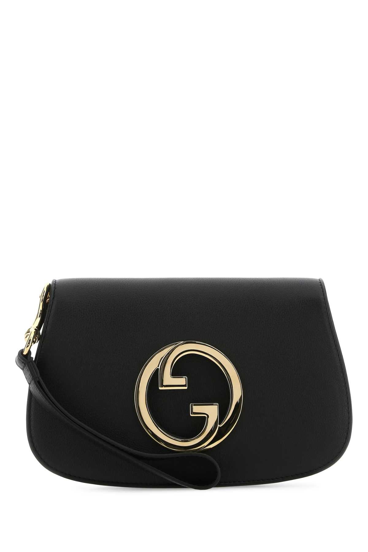 Gucci Interlocking Gg Logo Clutch — Black
