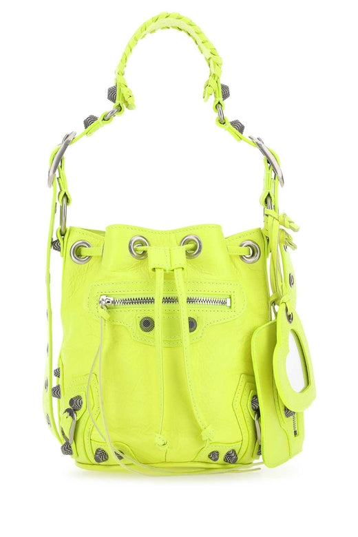 Balenciaga Le Cagole Bucket Bag — Yellow P Domesticated Lamb