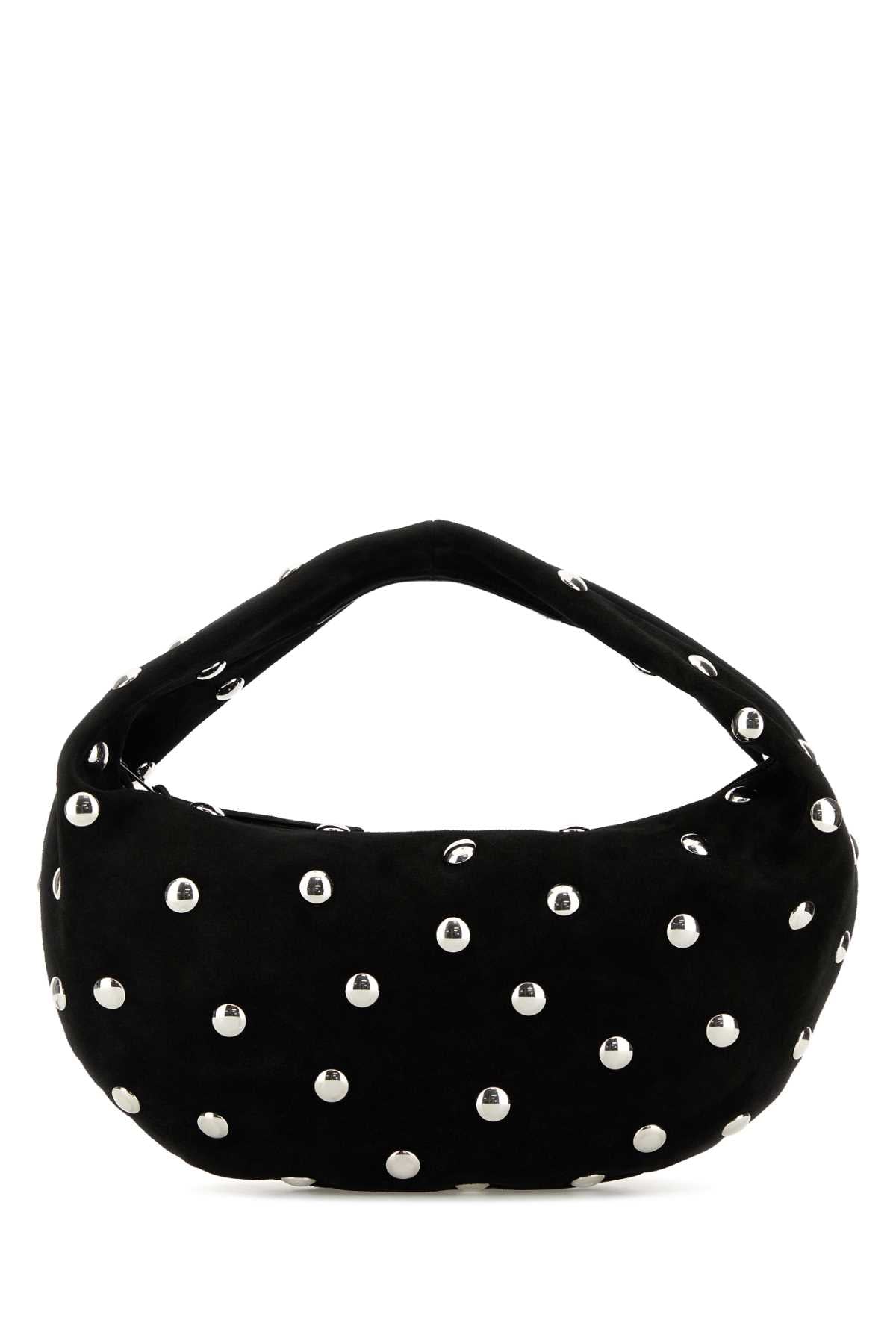 Khaite Studded Calfskin Hobo Bag — Black