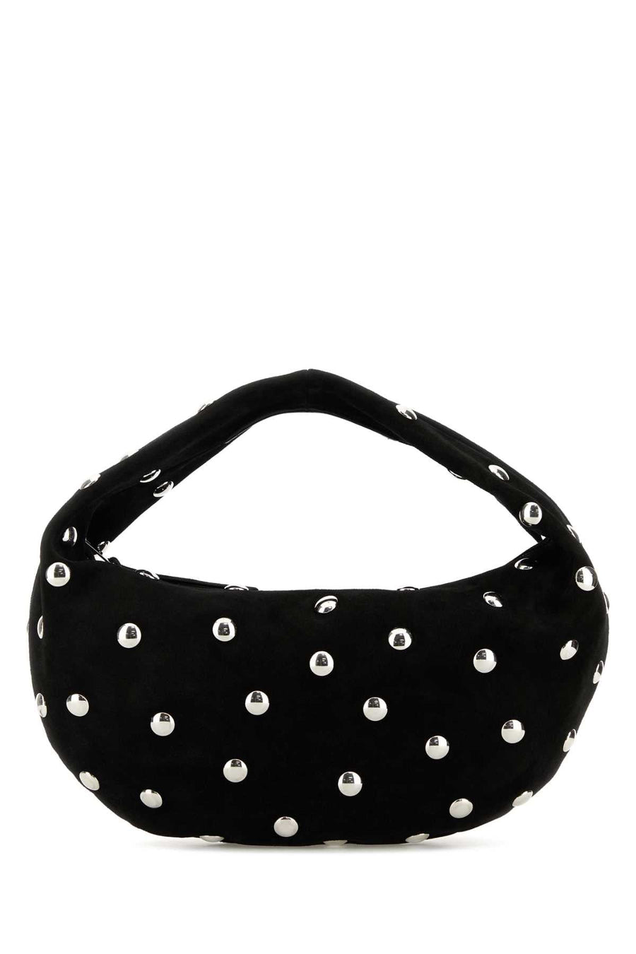 Khaite Studded Calfskin Hobo Bag — Black