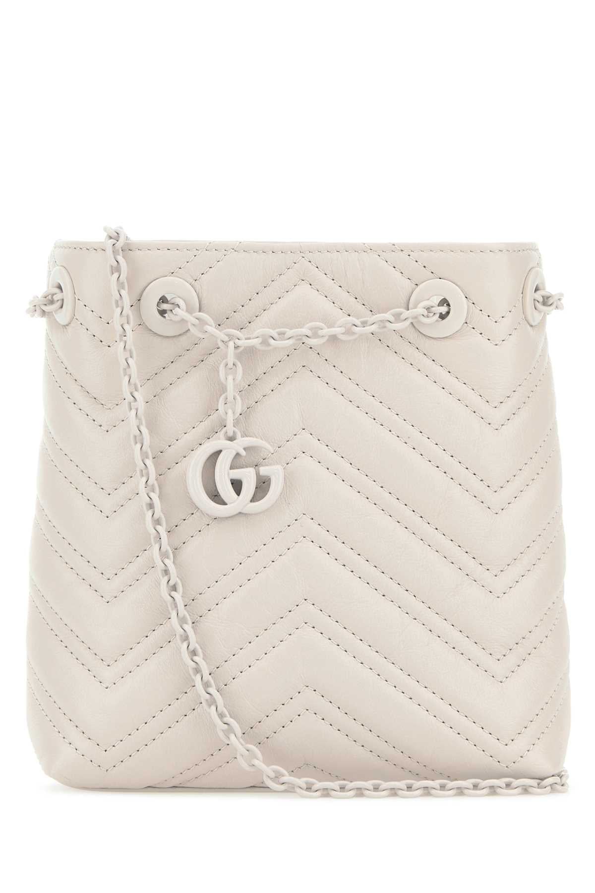 Gucci Quilted Nappa Leather Bucket Bag — White