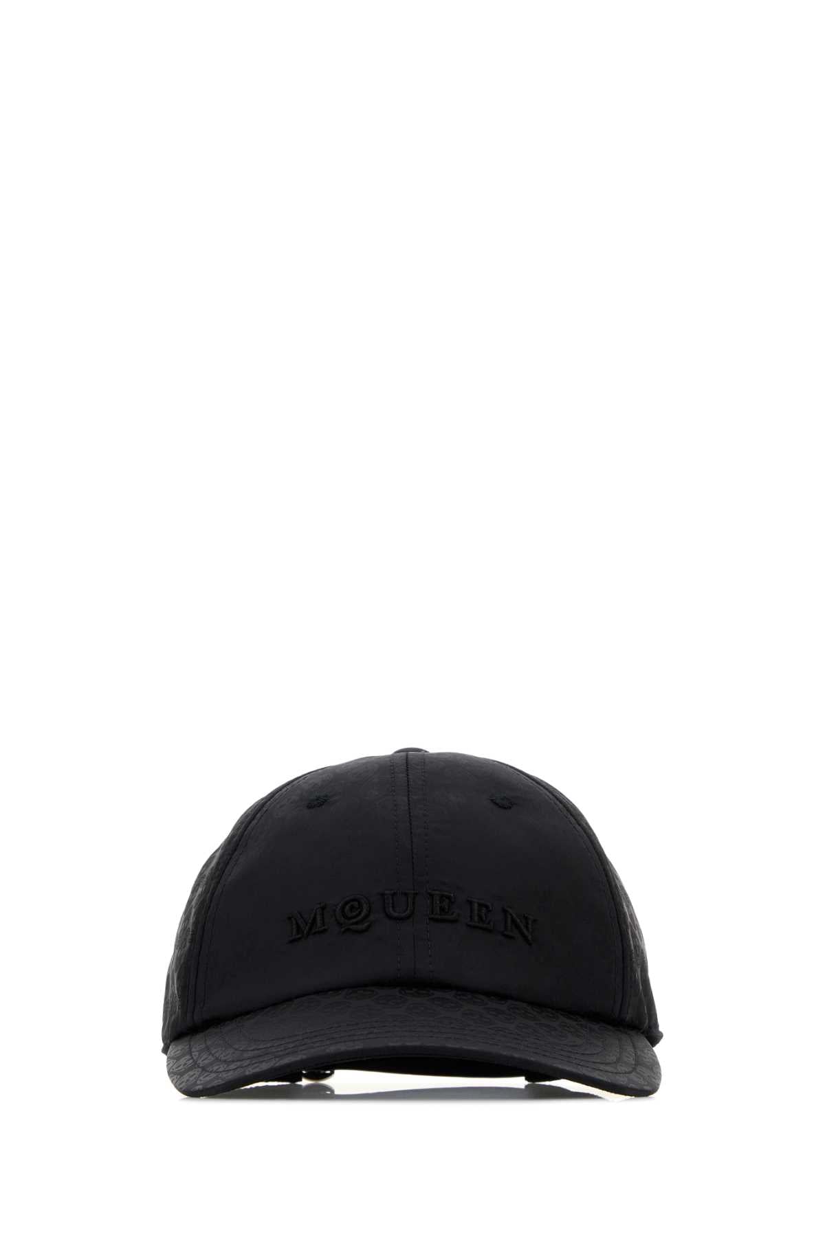 Alexander Mcqueen Hat Nylon Baseball Cap — Black Tpolyamide Caps