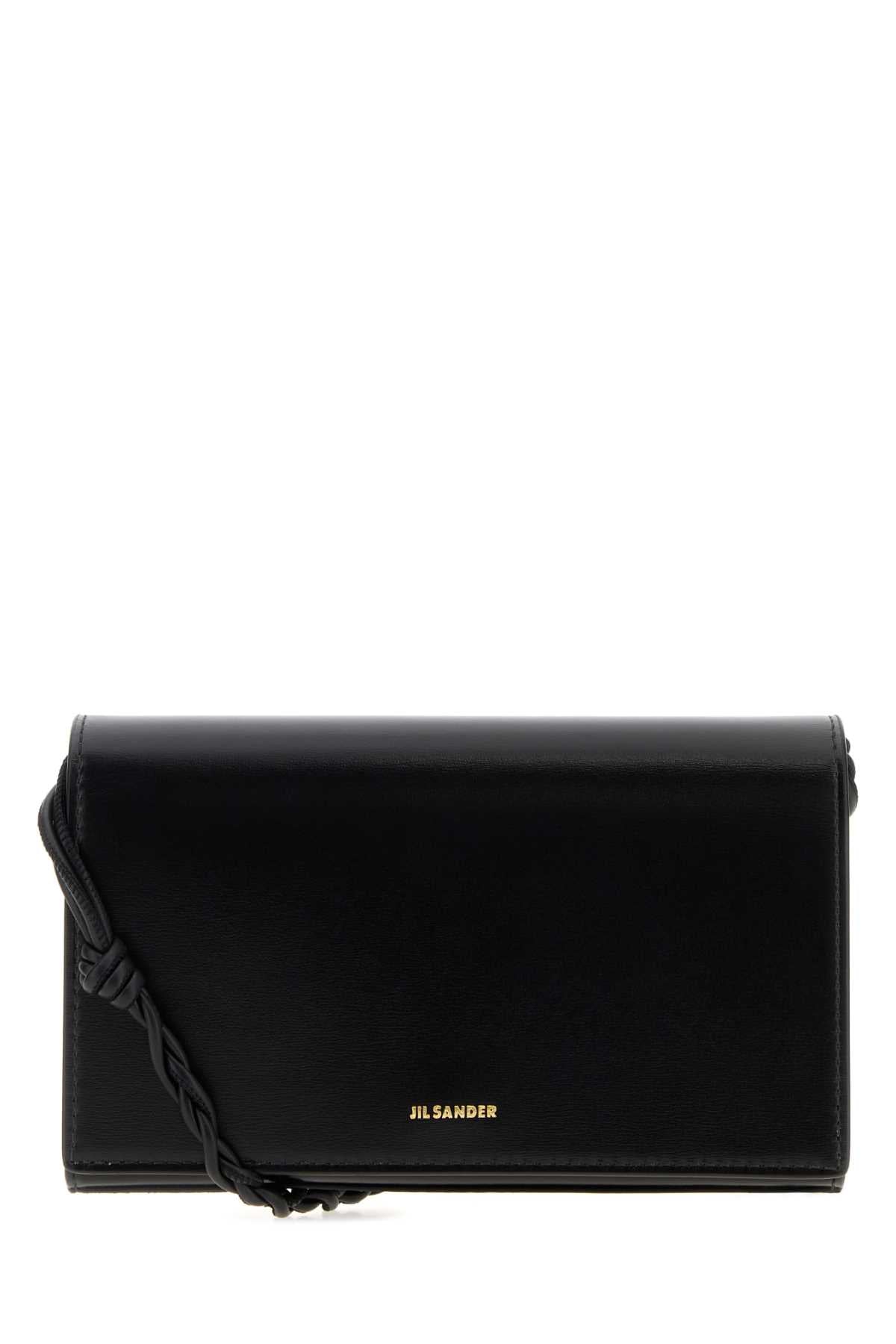 Jil Sander Tangle Wallet — Black Exterior: Calf