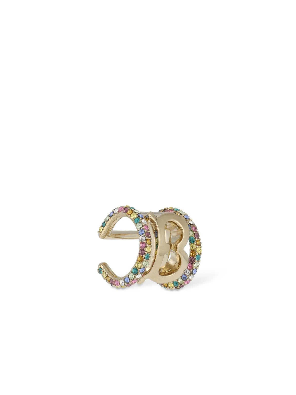 Burberry Pavé Logo Ear Cuff — Gold Earrings