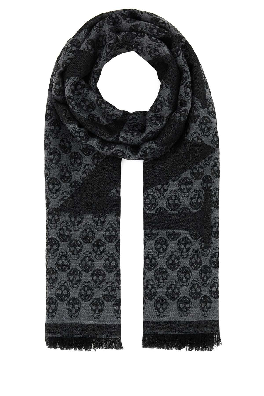 Alexander Mcqueen Multi Scarf — Gray Sc Logo Scarfs