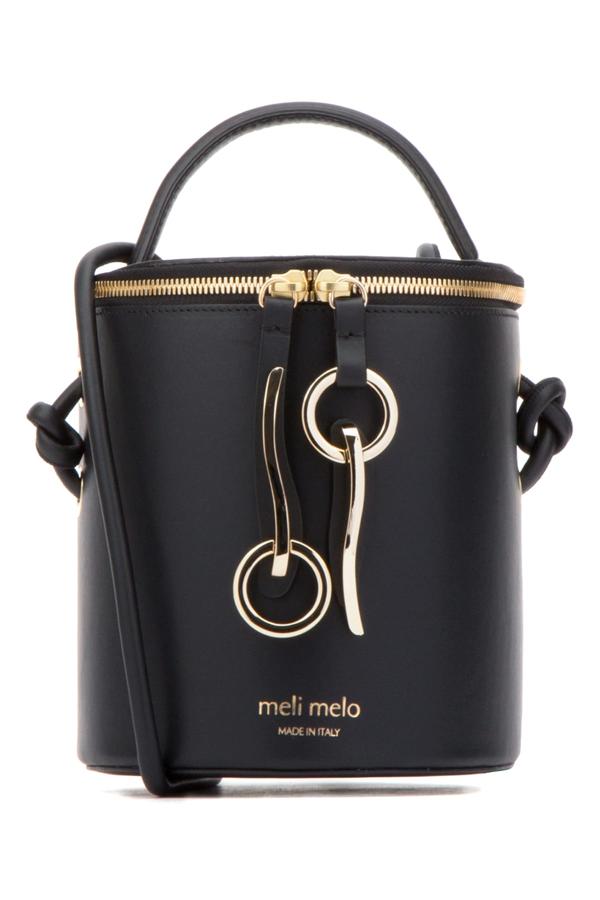 Meli Melo Leather Bucket Top Handle Bag — Black (plastic Package)