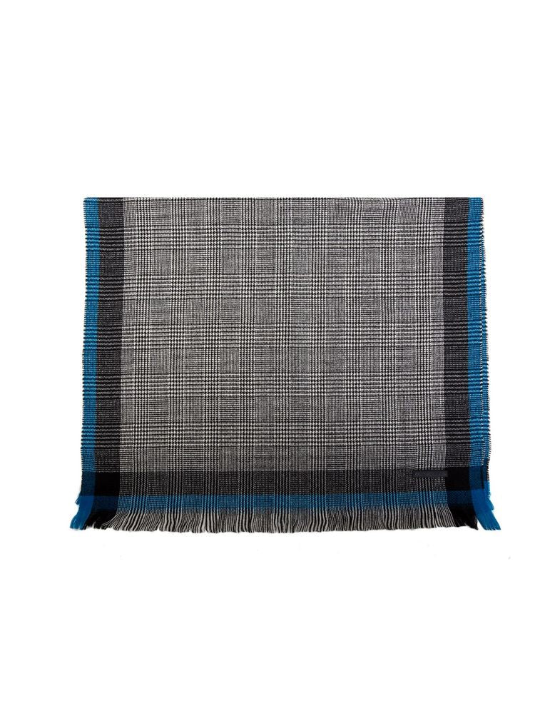 Momo Design Houndstooth Check Scarf — Gray Acrylic Scarfs