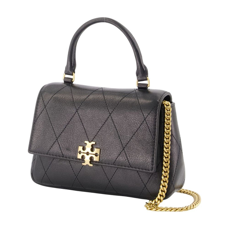 Tory Burch Top Handle Bag — Black Calfskin