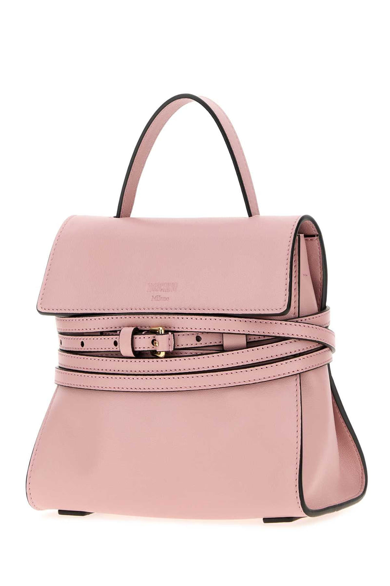 Moschino Nappa Leather Top Handle Bag — Pink