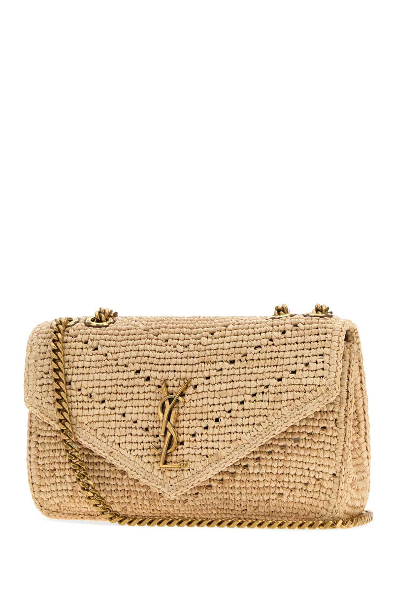 Saint Laurent Loulou Shoulder Bag — Beige