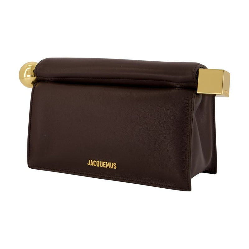 Jacquemus Top Handle Bag — Brown Lambskin