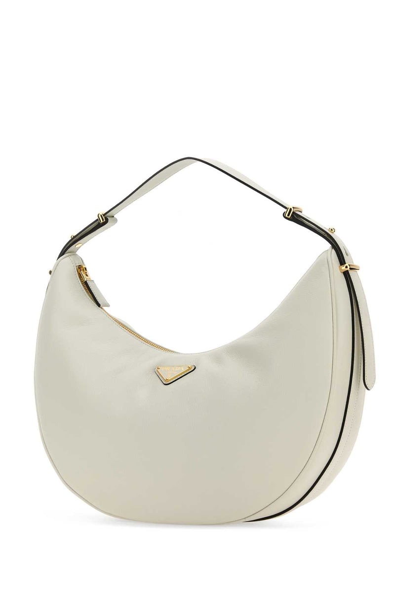 Prada Arquè Shoulder Bag — White Vitello