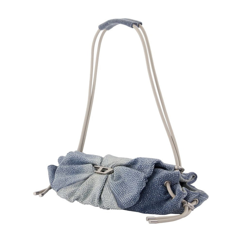 Diesel Scrunch-D Shoulder Bag — Blue Cotton