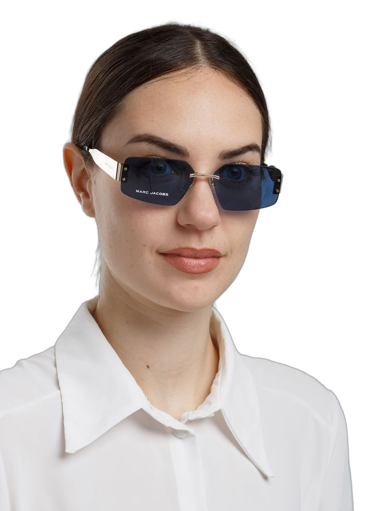 Marc Jacobs Metal Frame Sunglasses — Gold