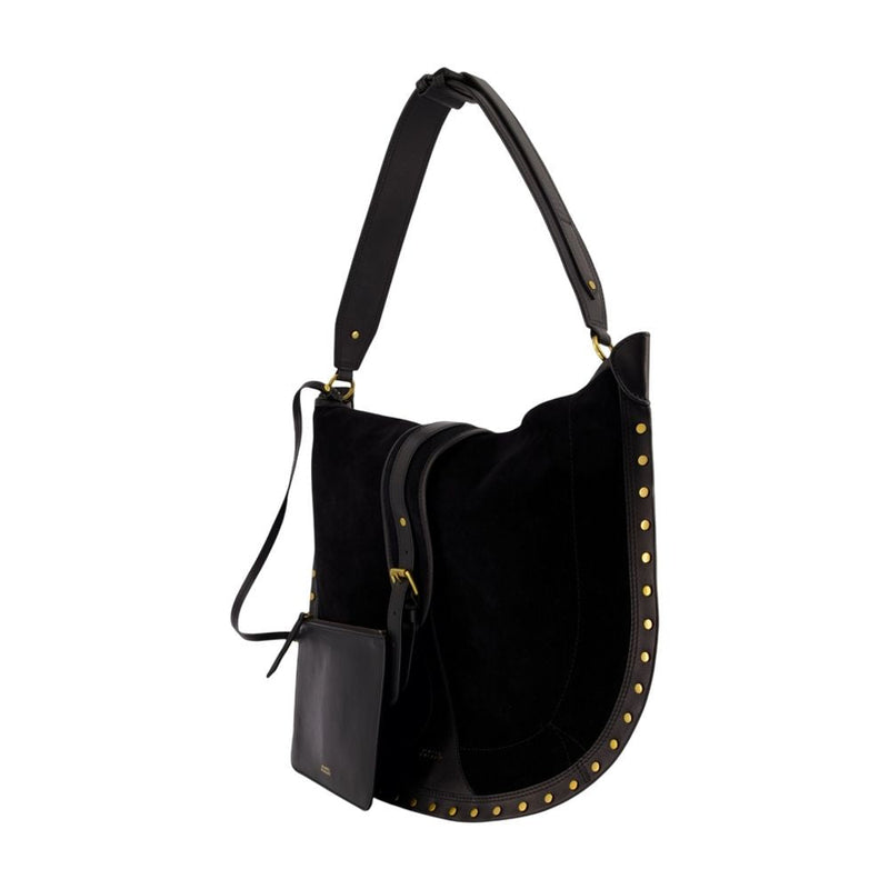 Isabel Marant Studded Calfskin Hobo Bag — Black