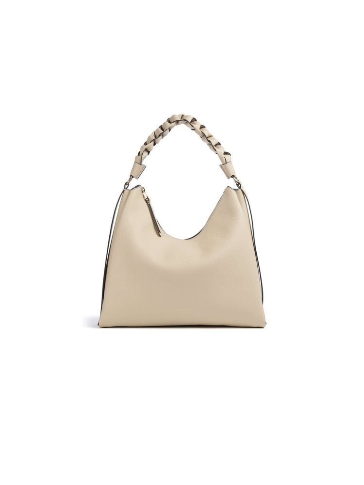 Coccinelle Shoulder Bag — Beige Cowhide