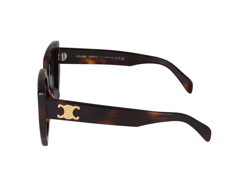 Celine Cl40239f Tortoiseshell Square-Frame Sunglasses — Standard