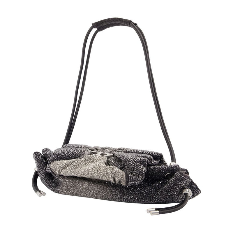 Diesel Scrunch-D Shoulder Bag — Gray Cotton