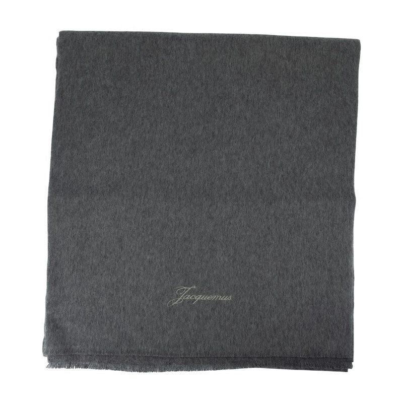 Jacquemus Scarf — Gray Wool Scarfs