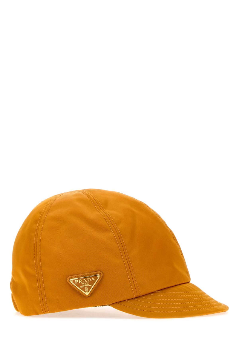Prada Hat Re-Nylon Baseball Cap — Orange Caps