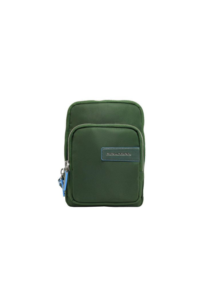 Piquadro Ryan Crossbody Bag — Green Recycled Nylon