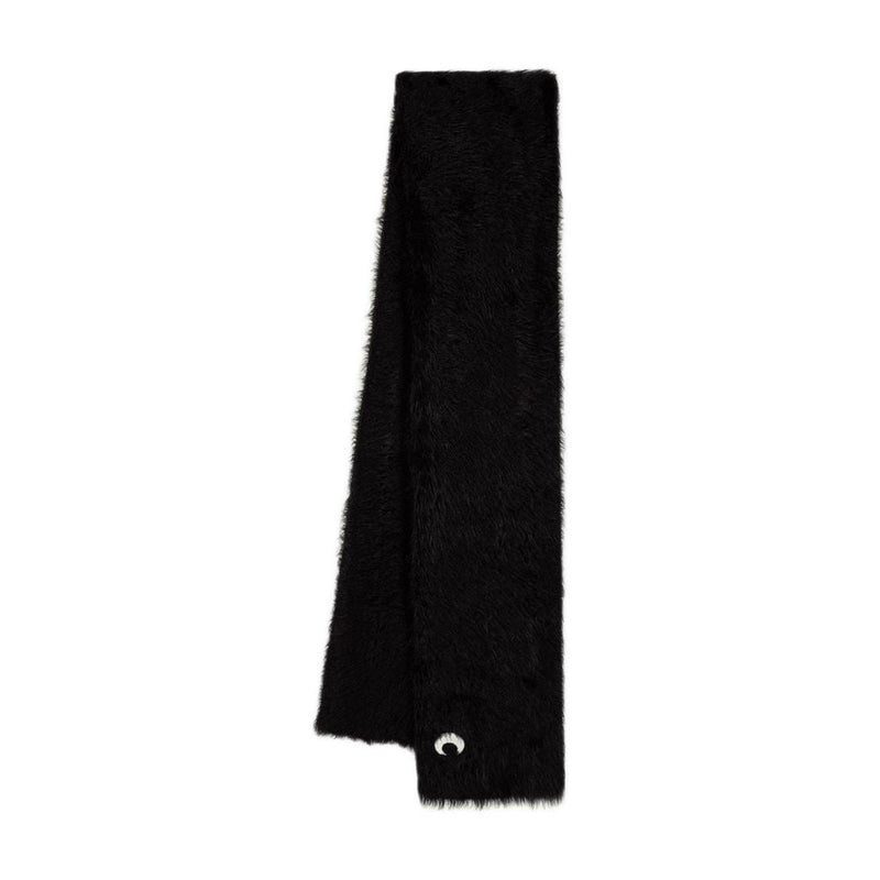 Marine Serre Wild Puffy Scarf — Black Synthetic Scarfs