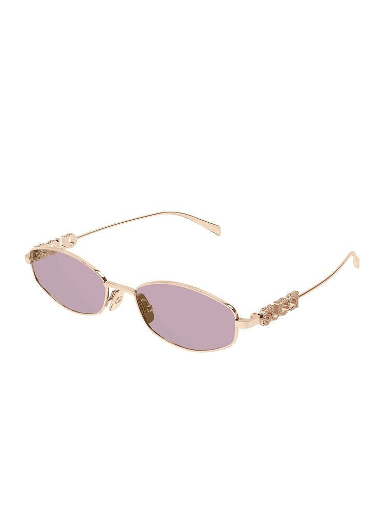 Gucci Gg1802s Metal Round-Frame Sunglasses — Rose Gold