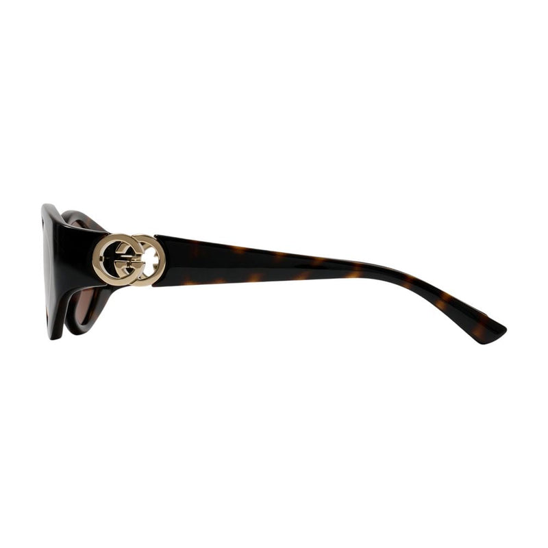 Gucci Gg2121s-003 Tortoiseshell Oval Sunglasses — Brown Synthetic