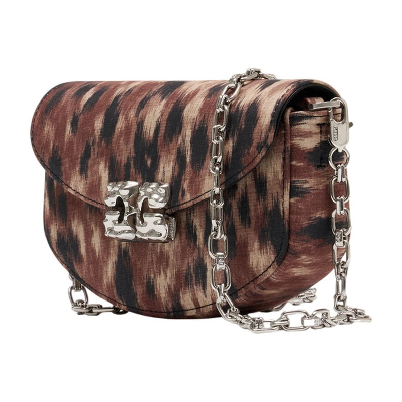 Ganni Lulu Crossbody Bag — Brown Synthetic