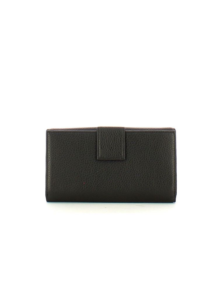 Coccinelle Grained Cowhide Wallet — Black