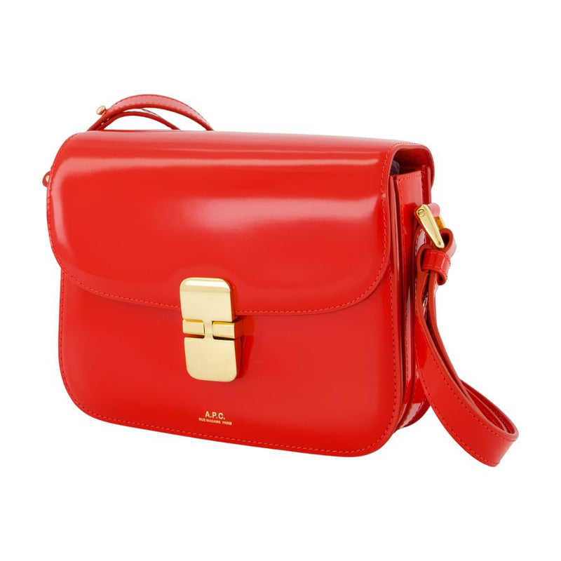 A.p.c. Grace Shoulder Bag — Red Calfskin
