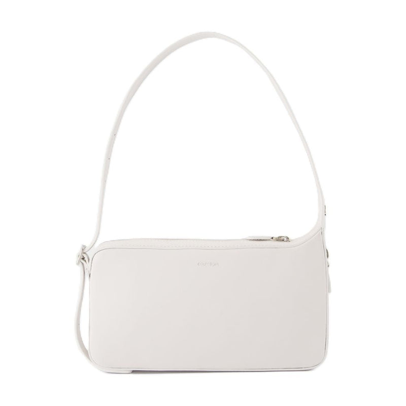Courrèges One Racer Shoulder Bag — White Calfskin