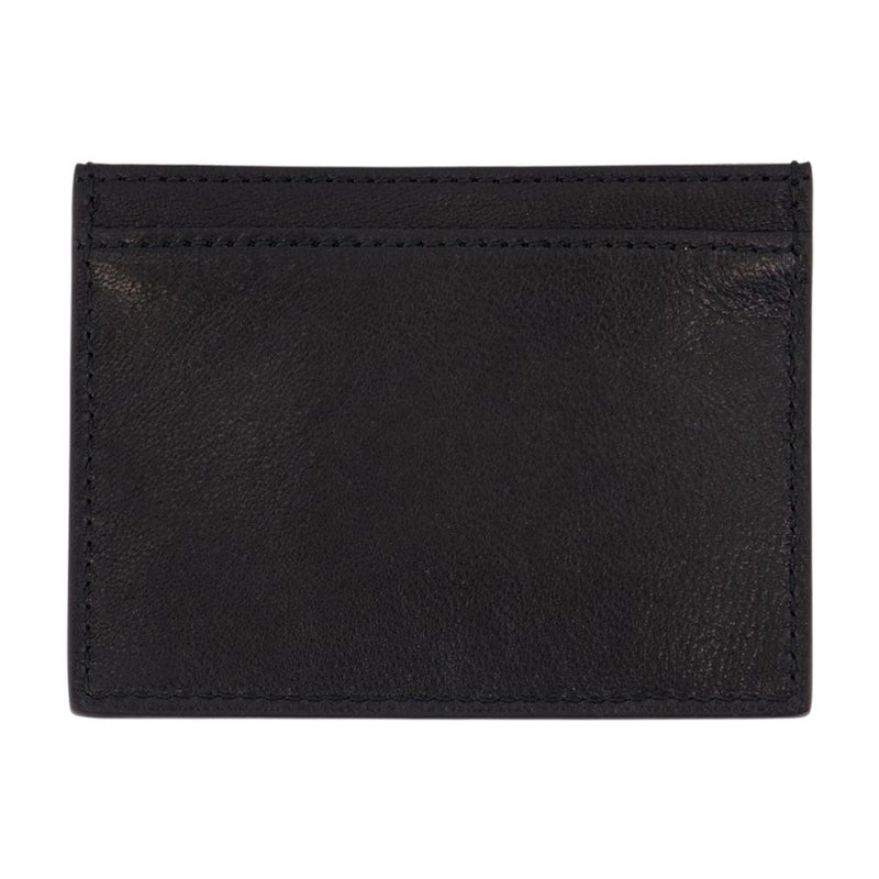 Vivienne Westwood Embossed Orb Logo Calfskin Card Case — Black Cases