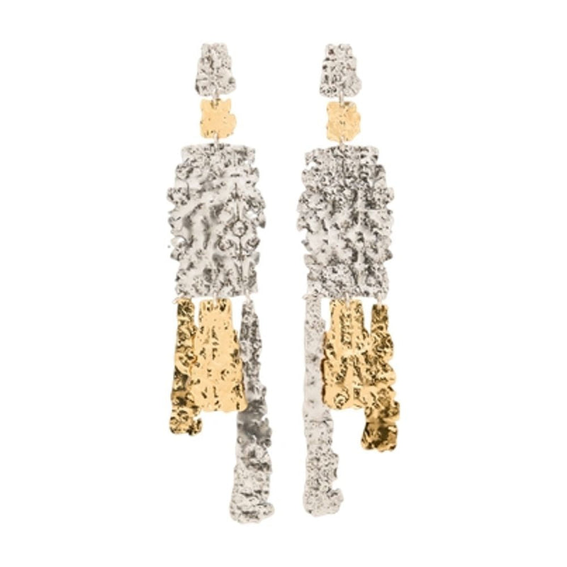 Isabel Marant Mixed-Metal Textured Earrings — Multicolor