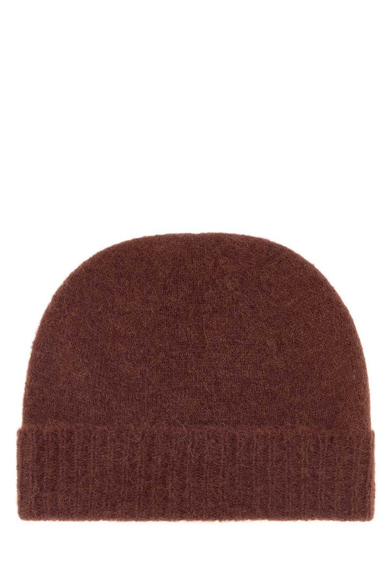 Vivienne Westwood Fluffy Beanie — Brown Exterior: Alpaca Nylon Wool Beanies