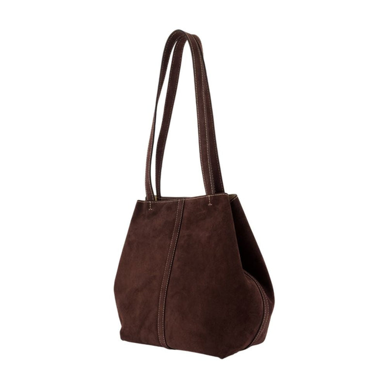 Vanessa Bruno Pm Shopper Shoulder Bag — Brown Cowhide