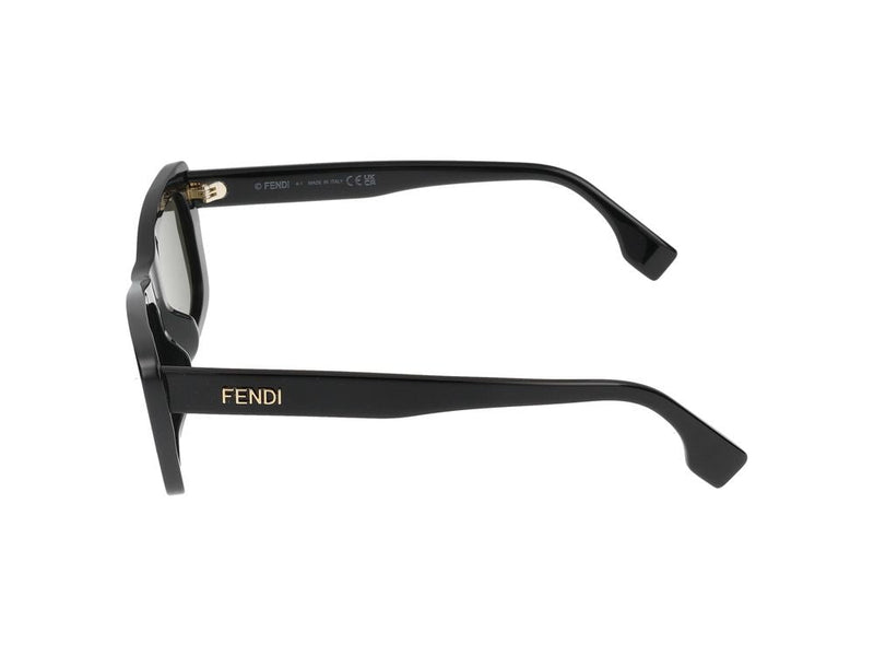 Maison Fendi Fe40185i Black Rectangular Sunglasses — Standard