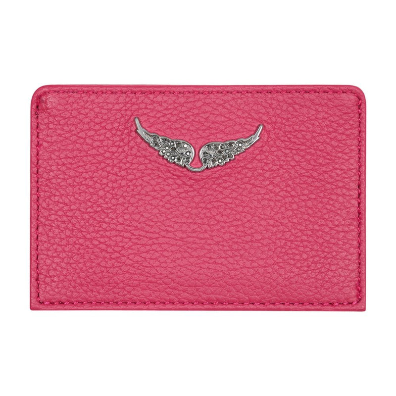 Zadig & Voltaire Card Case — Pink Calfskin Cases