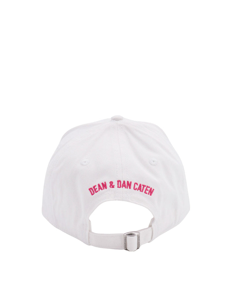 Dsquared2 Bcm071705c000011062 Baseball Cap — White Cotton Caps