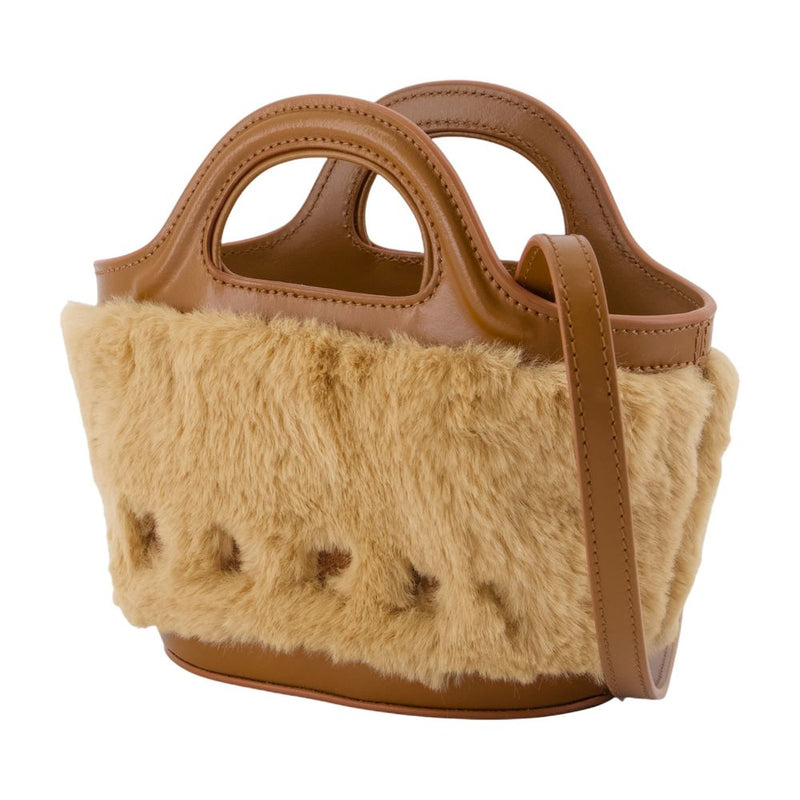 Marni Tropicalia Micro Top Handle Bag — Beige Synthetic