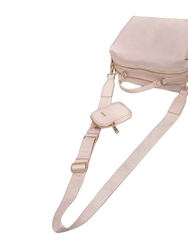 Liu Jo Quilted Polyester Satchel — Beige