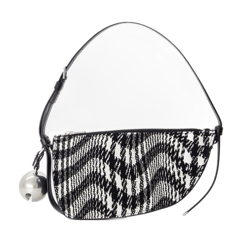 Burberry Shield Sling Shoulder Bag — Black Cotton