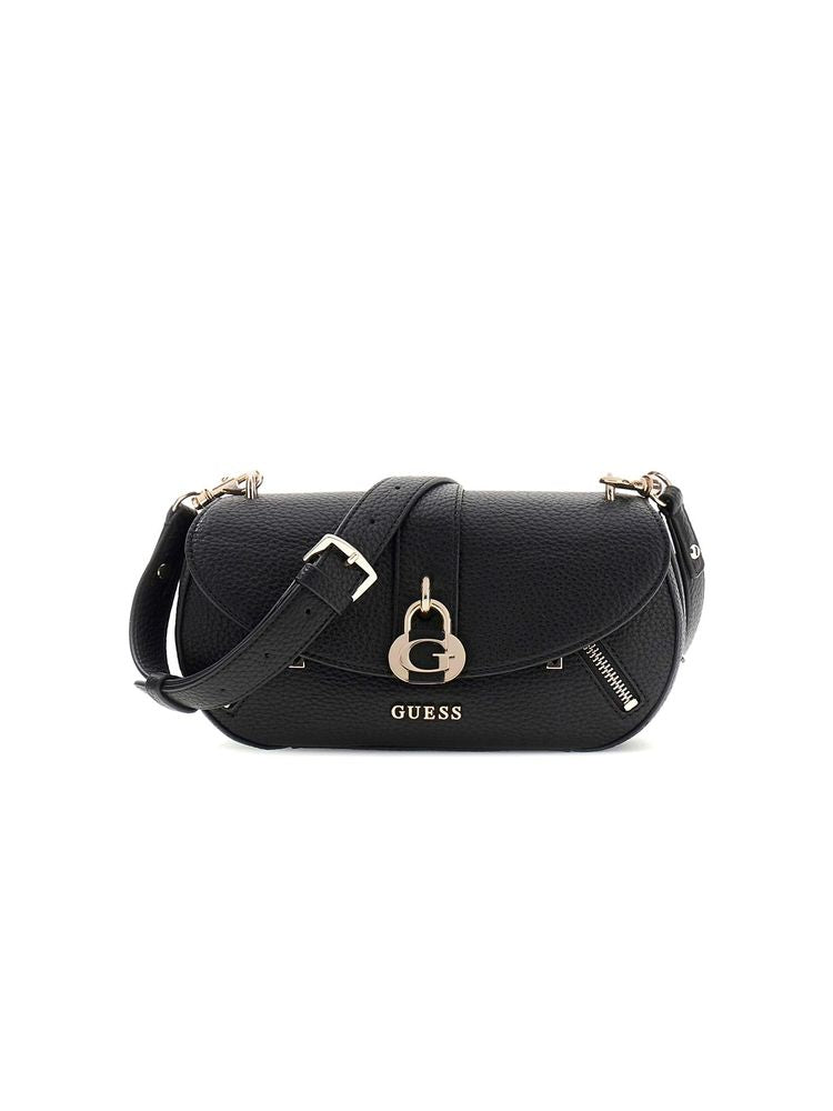 Guess Jessa Crossbody Bag — Black Polyurethane